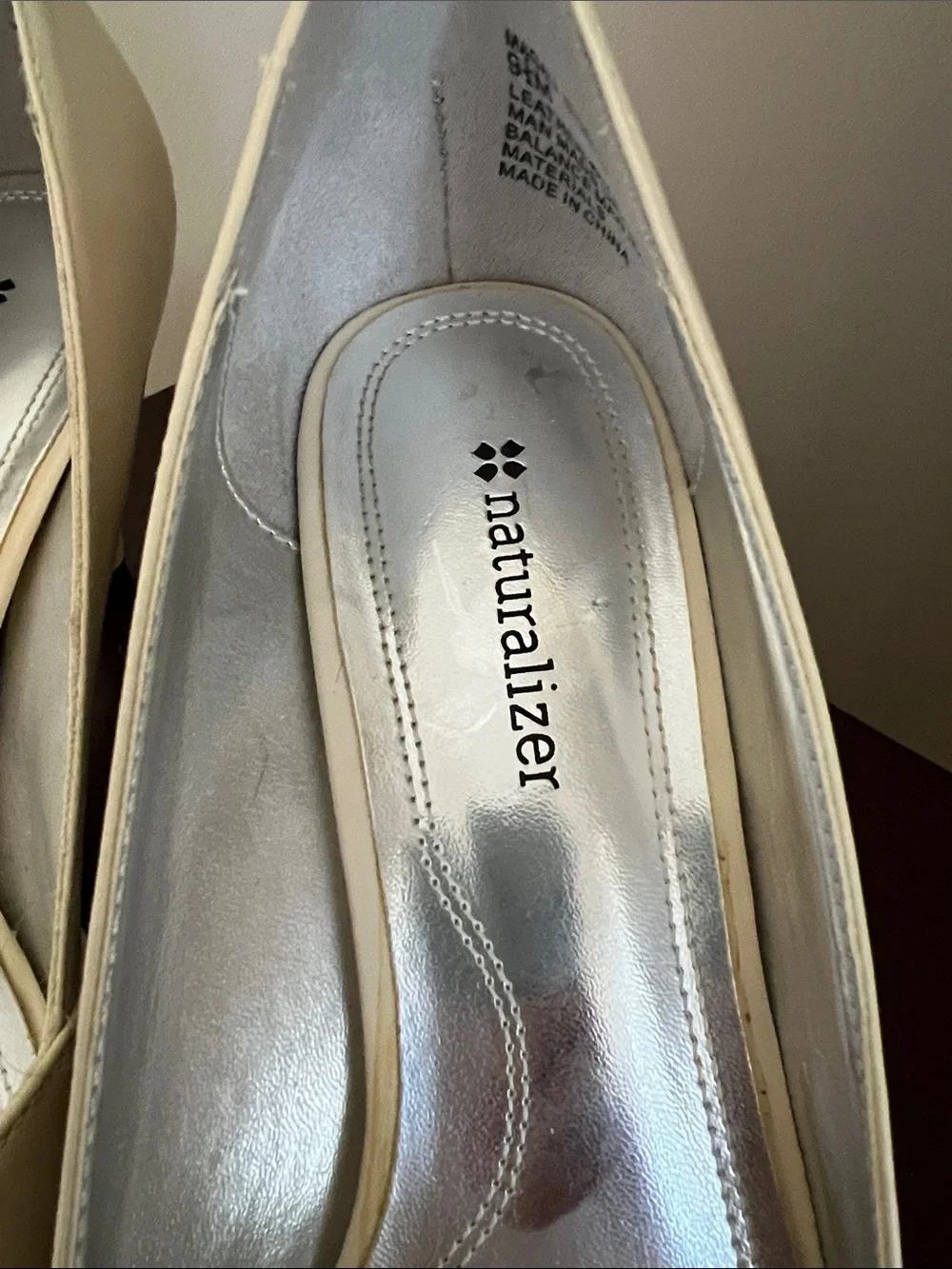 Naturalizer - Comfortable Cream Peep-Toe Heels - 9.5